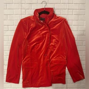 Lane Bryant sz 14 red festive velvet blazer new